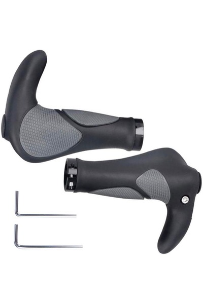 Choice زوج واحد من مقابض مقود الدراجة المقاومة للصدمات بتصميم مريح مع مقود ممتد، مقابض دراجة مانعة للانزلاق ومتينة.