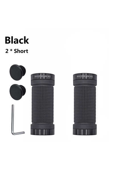 Choice مقبض دراجة أسود قصير 80 مم، مقبض دراجة جبلية طويل وقصير ناعم قابل للطي