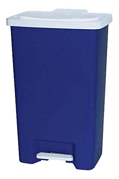 Cosmoplast سلة مهملات بدواسة قدم، رمادية اللون، سعة 80 لترًا