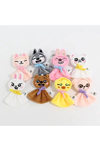 Choice1 AC45 SKZOO Stray Children ميدالية مفاتيح على شكل حيوان قطيفة، قلادة ل...