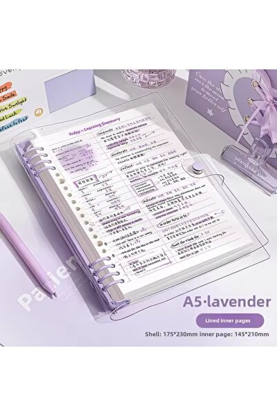 Choice دفتر يوميات بغلاف ناعم شفاف، 120 صفحة، مقاس 23×17.5 سم، حجم A5، أوراق ...