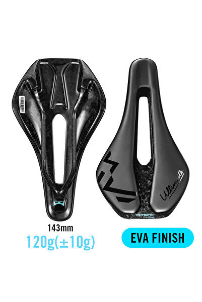 Choice سرج دراجة هوائية من ألياف الكربون فائق الخفة من RYET، مقاس 143 مم، مصن...