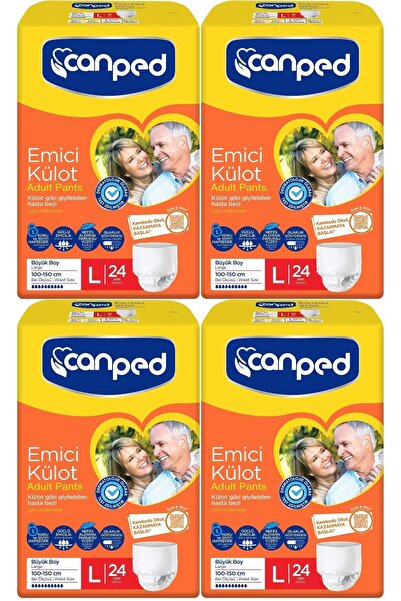 Canped Emici Külot Hasta Yetişkin Bezi L - Büyük - Large 96 Adet (4PK*24)