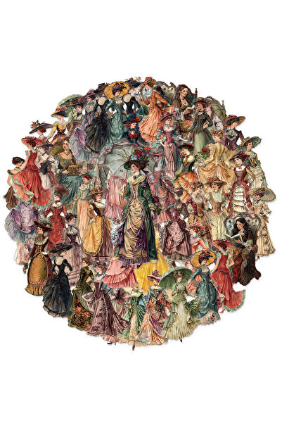 Choice ٥٠ قطعة من ملصقات الشخصيات الأوروبية والأمريكية القديمة للهواتف المحمو...