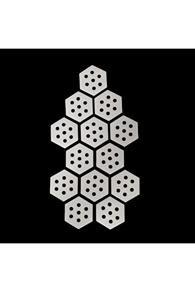 Choice FHT-B-12PC لوح تزلج سداسي الشكل باللونين الأسود والأبيض، ملحقات مانعة ...