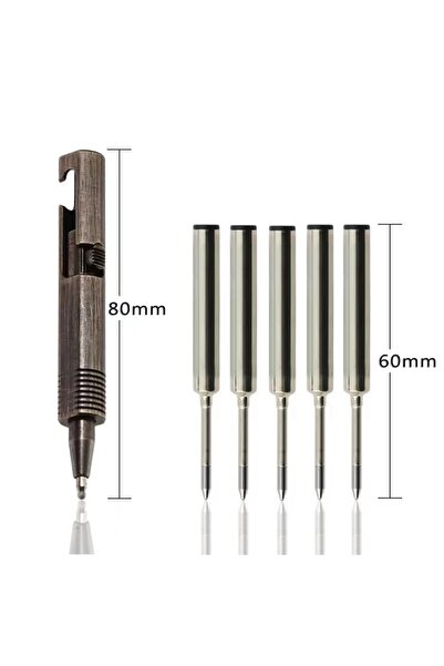 Choice قلم صغير من النحاس الأصفر، قلم جيب محمول للسفر، قلم هدية أنيق للأعمال،...