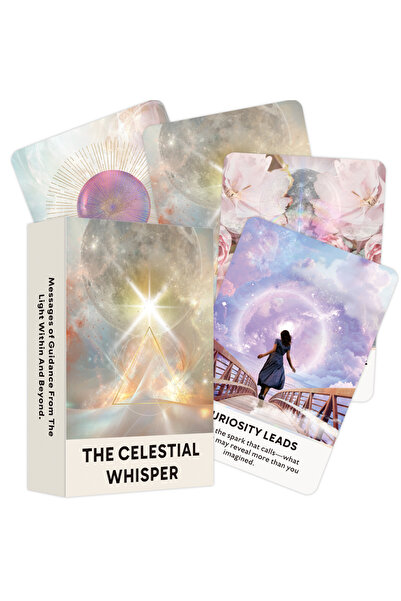 Choice مجموعة أوراكل الهمس السماوي D707، 50 بطاقة بضوء ناعم للتوجيه والمعرفة ...