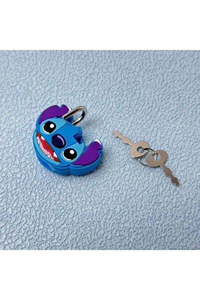 Choice قفل صغير عشوائي واحد بتصميم شخصية ستيتش من الأنمي اللطيف، مناسب لحقائب...