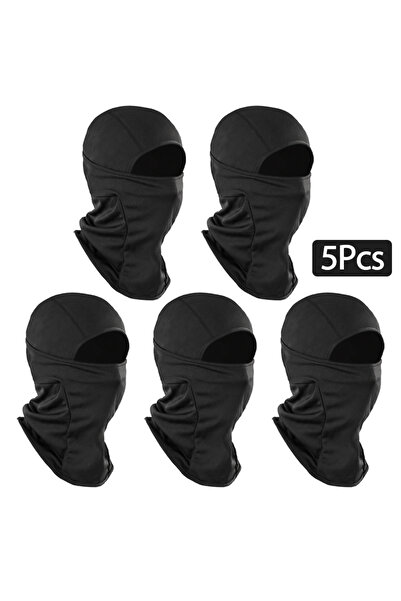 Choice قناع وجه نسائي متعدد الوظائف من قطعة واحدة من موسيون، أسود اللون، 5 قط...
