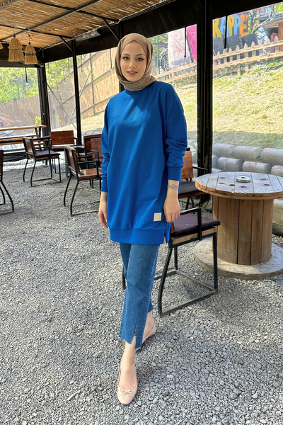 Ovn. Minimal Plain Basic Sweat - Turquoise