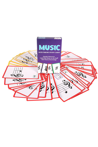 Choice مجموعة واحدة من 50 بطاقة تعليمية لدراسة الموسيقى، تتضمن رموز الموسيقى ...