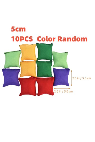 Choice ١٠ أكياس رمل ملونة عشوائية ٥ سم، ٥/١٠ أكياس رمل ملونة سادة مزدوجة الطب...