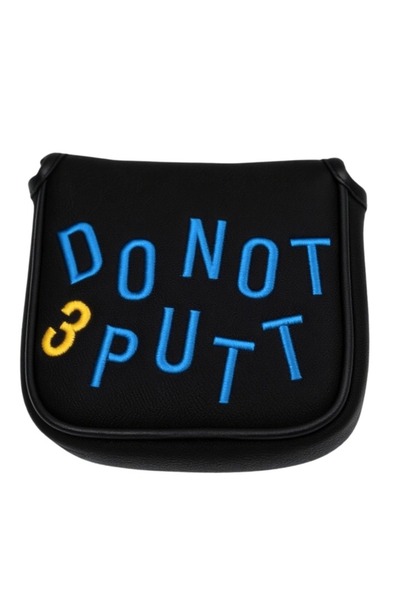 Choice غطاء مضرب غولف أسود اللون بتصميم مرح، مزود بإغلاق مغناطيسي قوي، هدية مثالية.