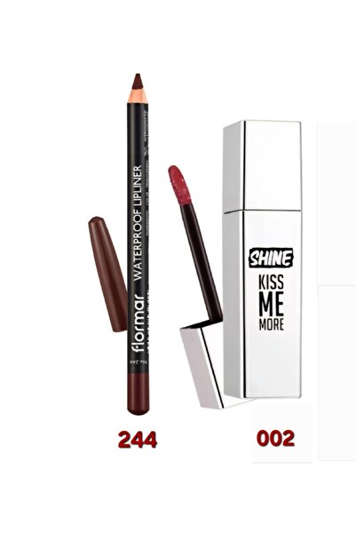 Flormar LIPSTICK KISS ME SHIN 002& LIP 244