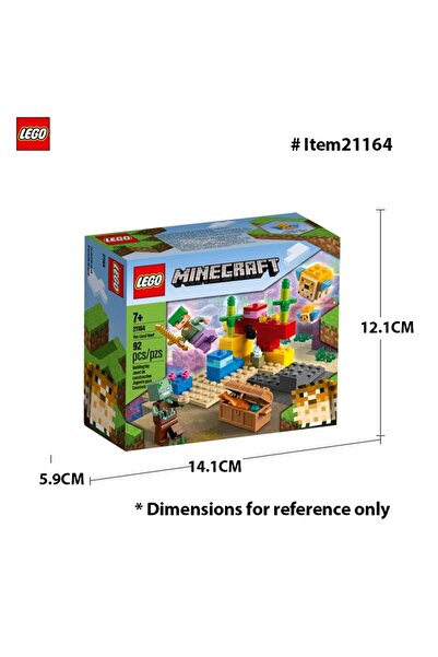 Choice مجموعة بناء لعبة الشعاب المرجانية من ليغو ماينكرافت (21164) - لعبة ماينكرافت للعب التخيلي مع أليكس، بو
