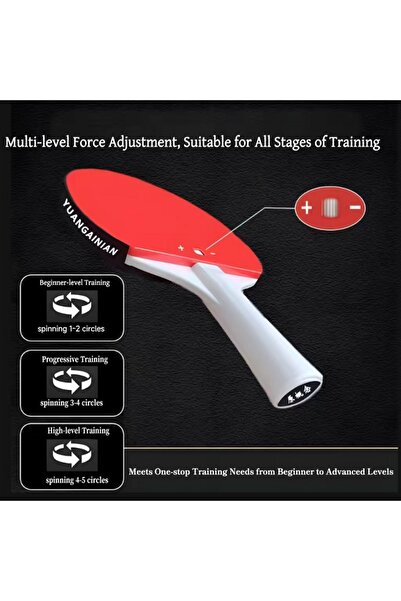 Choice مضرب تنس طاولة أحمر وأسود للتدريب على التأرجح الفردي والقوة - مدرب قوة...