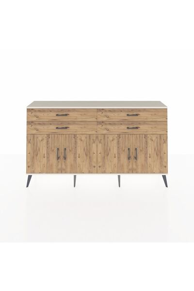 Dienni Arges Konsol 2 Raflı 4 Çekmeceli 8 Kapaklı 176x30x99 Aytaşı-Çam