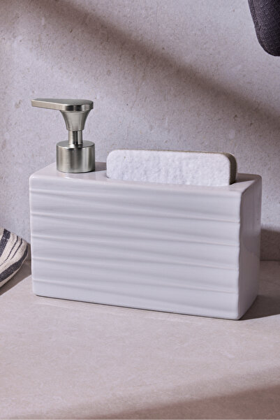 Perotti Ash Grey 750 ml Porcelain Kitchen Liquid Soap Dispenser