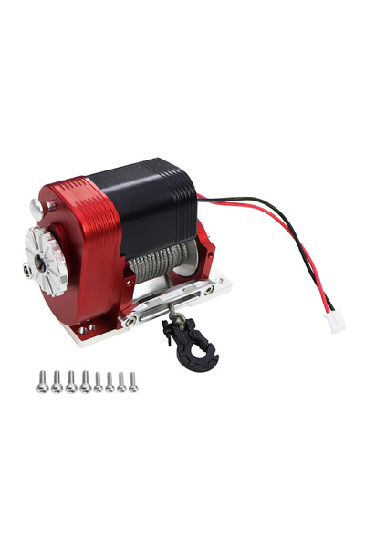 Choice ونش رأسي أحمر من الألومنيوم بتصميم 8274، يعمل بجهد 6-12.4 فولت، بسعة ت...