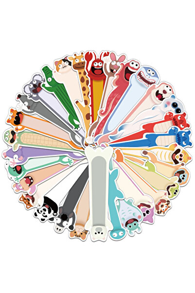 Choice 30 قطعة من فواصل الكتب الإبداعية على شكل حيوانات كرتونية لتزيين صفحات ...