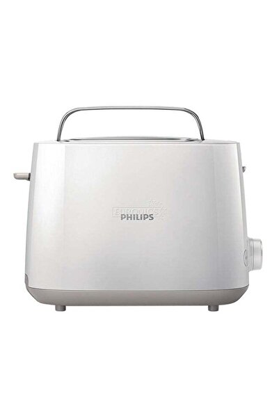 Philips Toaster Daily Collection - Plastic, 2 Slots With Bun Warmer, 8 Settings, 830 W HD2581/01 Whi
