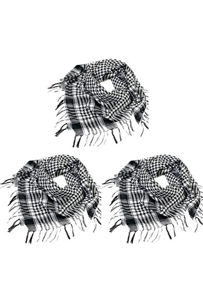 Choice وشاح أبيض - 3 قطع، 1/3/5 قطع، 100×100 سم، وشاح خارجي للمشي لمسافات طوي...