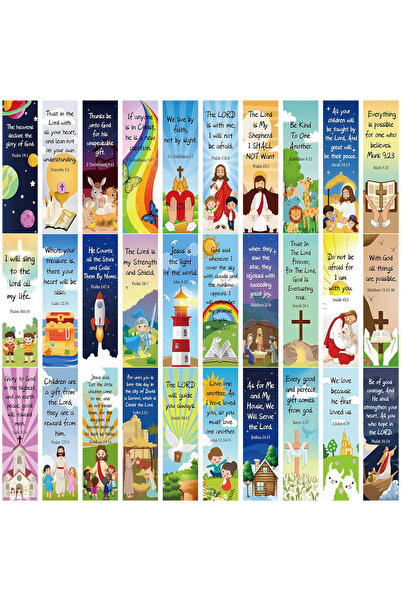 Choice 30 قطعة من فواصل الكتب المسيحية، فواصل كتب تحمل آيات من الكتاب المقدس، مواد فنية إبداعية للقراءة