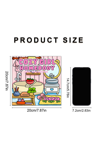 Choice كتاب تلوين X1-1178 فتاة منزلية لطيفة للبالغين والمراهقين، يحتوي على 24...