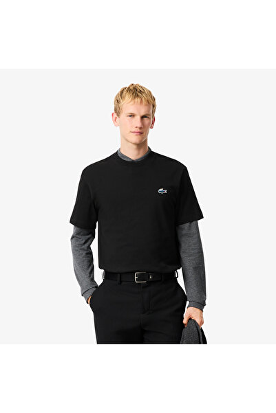 Lacoste تيشيرت من قماش جيرسي ثقيل بنقشة تمساح - TH5899-00-031