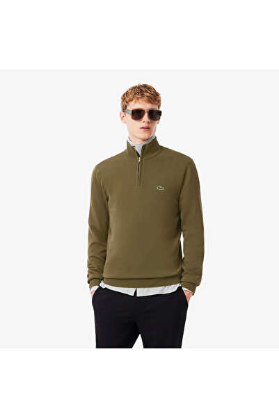 Lacoste كنزة قطنية بياقة عالية وسحاب - AH1980-00-E9F