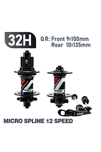 Choice محور دراجة جبلية 32H MS QR ARC ذو 6 ألسنة، 28، 32، 36 فتحة، محور QR TH...