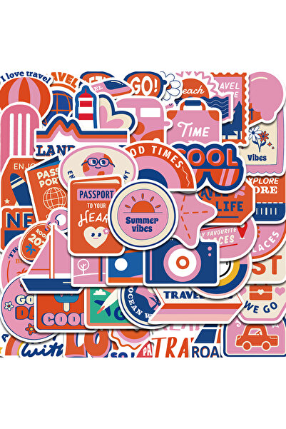 Choice ٥٠ قطعة من ملصقات السفر، أدوات مكتبية، حنين إلى الماضي، كمبيوتر محمول،...