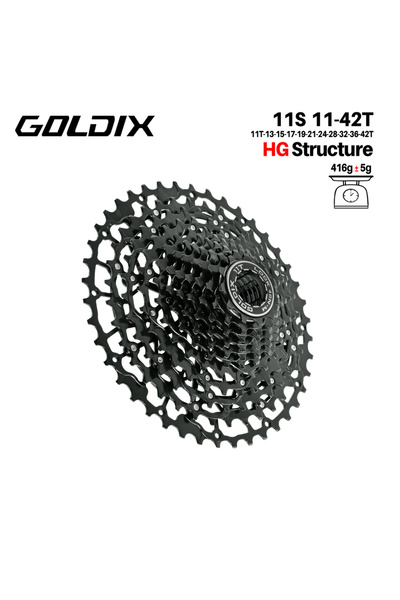 Choice ترس دراجة GOLDIX فائق الخفة، 11 سرعة، 11T-42T، مصنوع من الفولاذ الكربو...