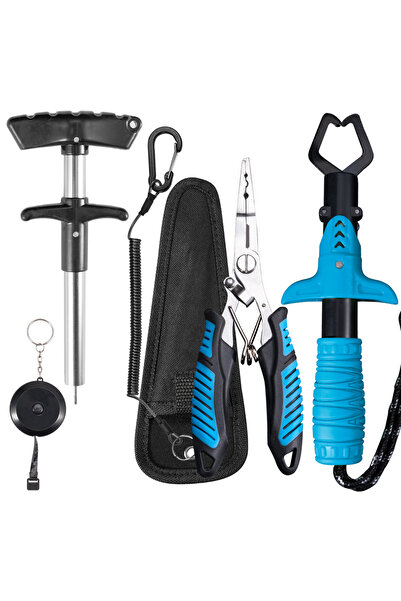 Choice FT-018-blue Fishing pliers, stainless steel multi-functional fishing a...