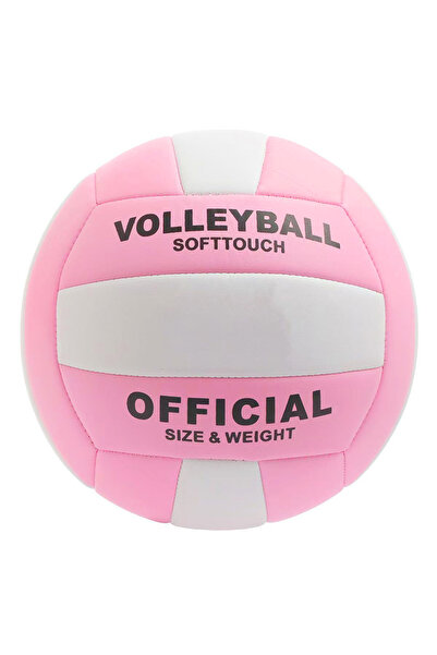 Choice كرة طائرة وردية اللون، مقاس 5، مصنوعة من مادة PVC ناعمة الملمس، مناسبة للتدريب في الصالات الرياضية الداخلية والخارجية والرياضات الشاطئية - مناسبة لـ
