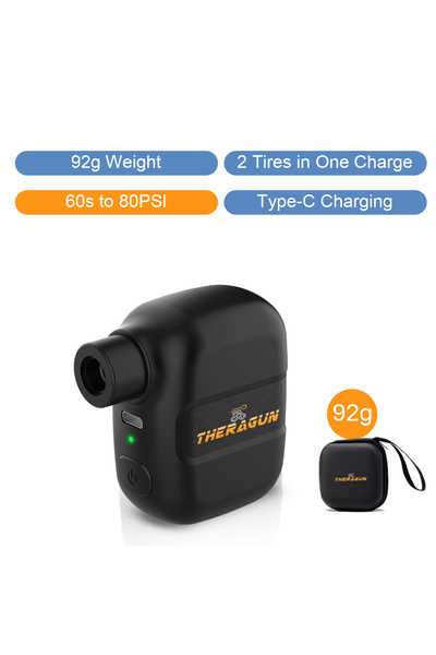 Choice مضخة هواء كهربائية صغيرة محمولة للدراجات، قابلة لإعادة الشحن، بقوة 100 رطل لكل بوصة مربعة، 5 فولت، من النوع C، ملحقات للدراجات