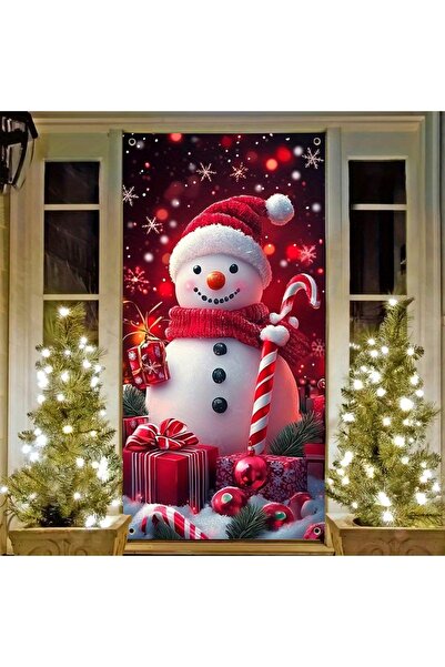 Choice 180X90 MULTI 2D door banner, 1 piece, reusable Christmas snowman door ...
