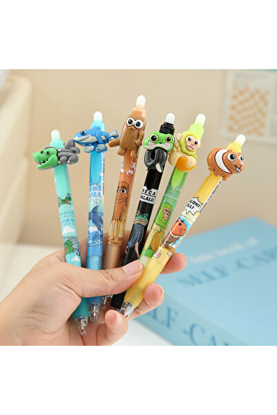 Choice 0.5 مم قابل للمسح، أزرق، عشوائي، 6 قطع، 6/36 قطعة، إيطالي، Brainrot، Ai، حيوانات، Tungtungtungsahur، Tralalelotrala