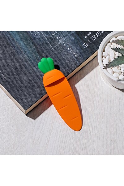 Choice فواصل كتب سيليكونية ثلاثية الأبعاد على شكل جزرة، إبداعية ولطيفة، تُضفي لمسة ثقافية وإبداعية على القراءة الكرتونية.