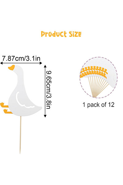 Choice 12pcs 12pcs Silly goose Cake Birthday Cakeate Insert Card Birthday Cakeateating Cupcake Toppers Kids