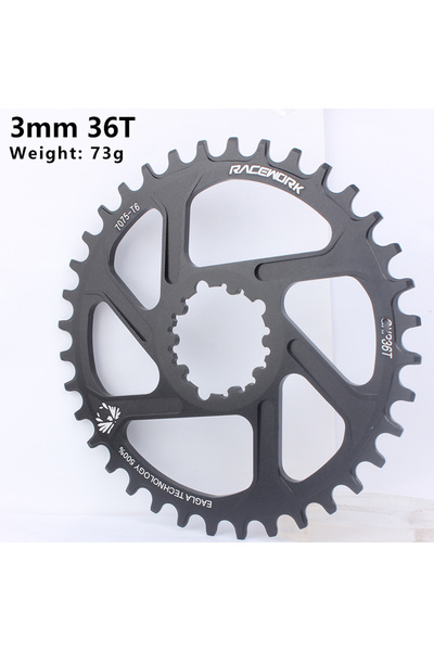 Choice ترس سلسلة دراجة جبلية RACEWORK MTB بزاوية 3 درجات و36 سنًا، بإزاحة 3/6...