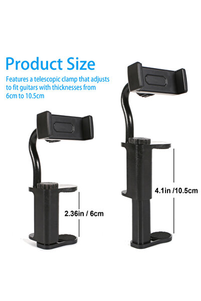 Choice1 ALLOYSEED 1PCS 1/2PC Universal Guitar Phone Holder Non-slip Smartphon...