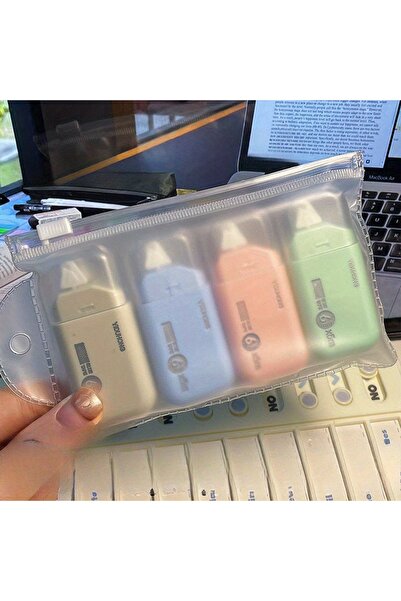 Choice 4 قطع من شريط لاصق موراندي سهل التمزق ذو وجهين، لون عشوائي، مناسب لدفا...