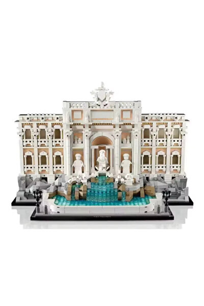 Choice مجموعة بناء نموذج نافورة تريفي من سلسلة العمارة الرومانية الجديدة، لون أبيض، بدون صندوق، مكعبات بناء نموذجية صعبة التجميع