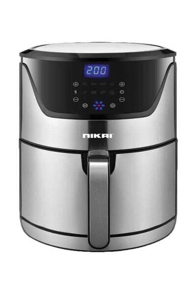 Nikai 6 Liter Digital Air Fryer, 1800W, Auto Cut Off, Non-Stick Pan, 60 min Timer, Detachable Basket