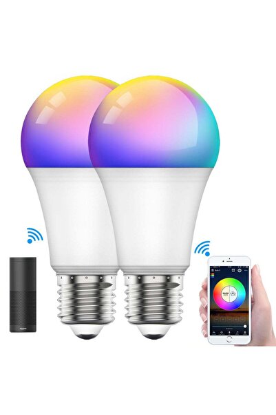 Generic SKY-TOUCH 2pcs Smart Light Bulb, Multi-Color Dimmable WiFi/Bluetooth,...