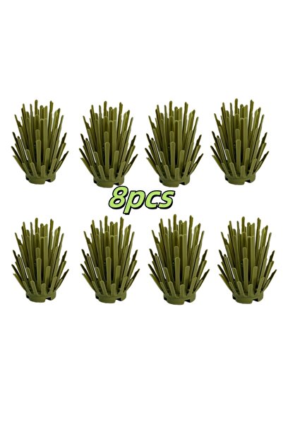 Choice 8 قطع من نباتات الشجيرات العشبية الخضراء الداكنة، 8 قطع من مكعبات البن...