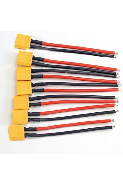 Choice 7 قطع موصلات بطارية XT60 ذكر/أنثى، 14AWG، طول 10 سم، مع سلك سيليكون مر...