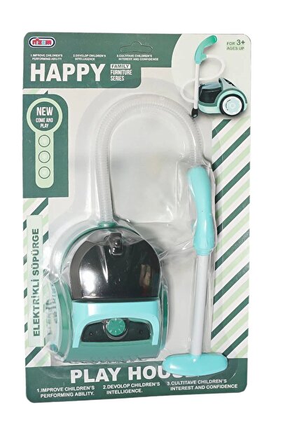 TURKAFONE Çıkarılabilir Aparatlar Oyuncak Işıklı Elektrik Süpürgesi 20 cm-Ele...