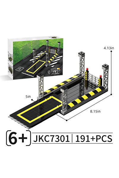 Choice لعبة تركيب موقف سيارات من مكعبات بناء من مستوى واحد (السيارات غير متضمنة)، حامل عرض مرآب سيارات يمكنك تركيبه بنفسك
